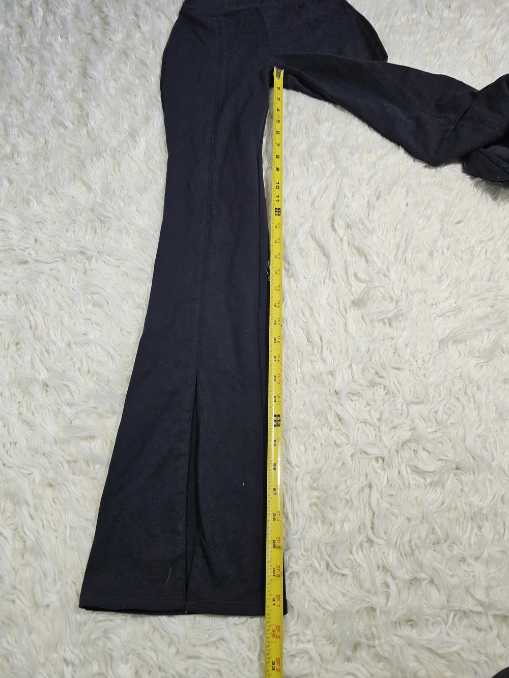 ALO Yoga Black Boot-Cut Split-Hem Pants